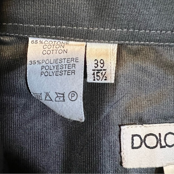 AUTHENTIC Dolce & Gabbana Snap Italy Short Sleeve Shirt Size 39 -15 1/2 Neck EUC - Picture 5 of 12